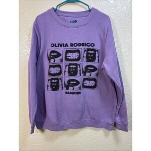 Olivia Rodrigo Vampire Women's XXL Purple Crewneck‎ Sweater